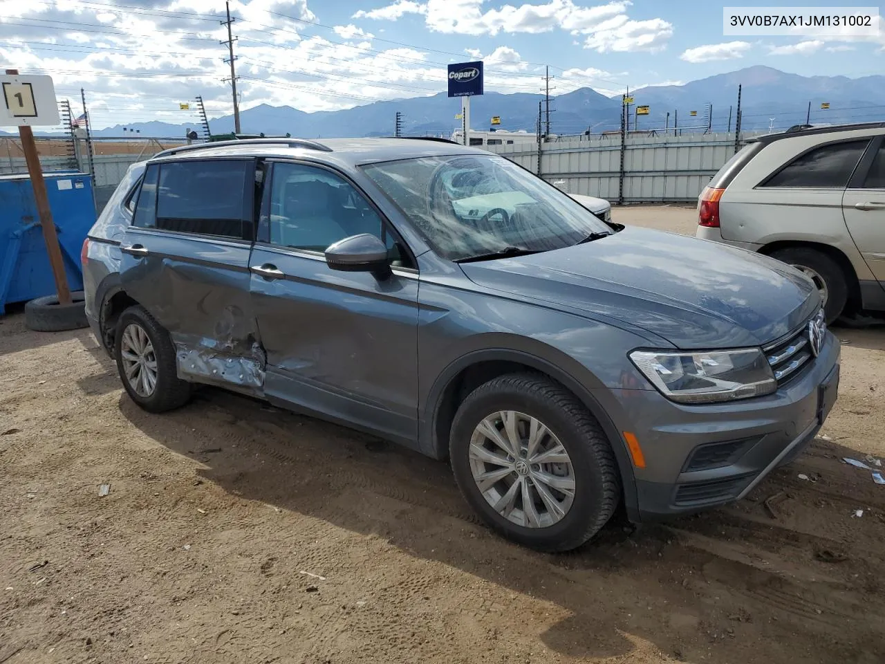 2018 Volkswagen Tiguan S VIN: 3VV0B7AX1JM131002 Lot: 75952314