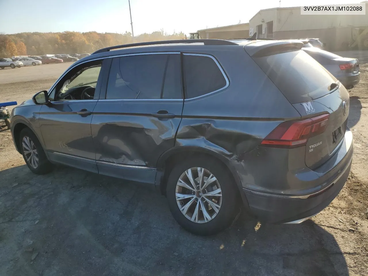 2018 Volkswagen Tiguan Se VIN: 3VV2B7AX1JM102088 Lot: 76446724