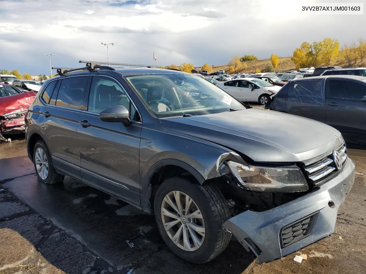 2018 Volkswagen Tiguan Se VIN: 3VV2B7AX1JM001603 Lot: 76475034