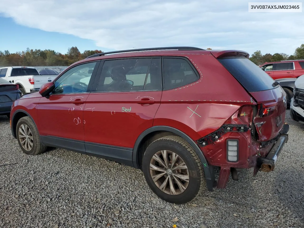 2018 Volkswagen Tiguan S VIN: 3VV0B7AX5JM023465 Lot: 76529014