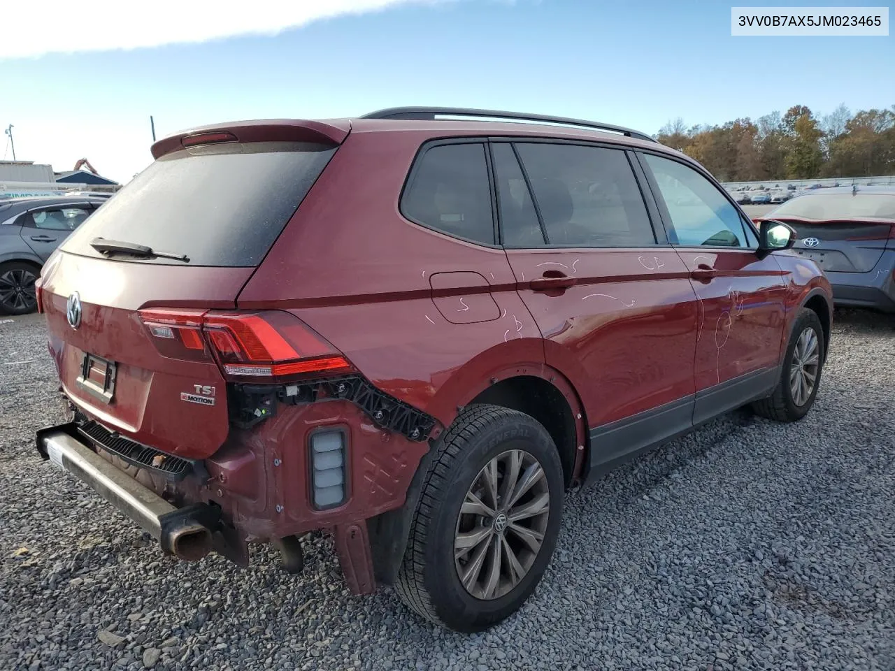 2018 Volkswagen Tiguan S VIN: 3VV0B7AX5JM023465 Lot: 76529014