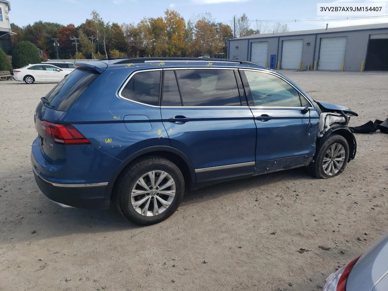 2018 Volkswagen Tiguan Se VIN: 3VV2B7AX9JM154407 Lot: 76584014