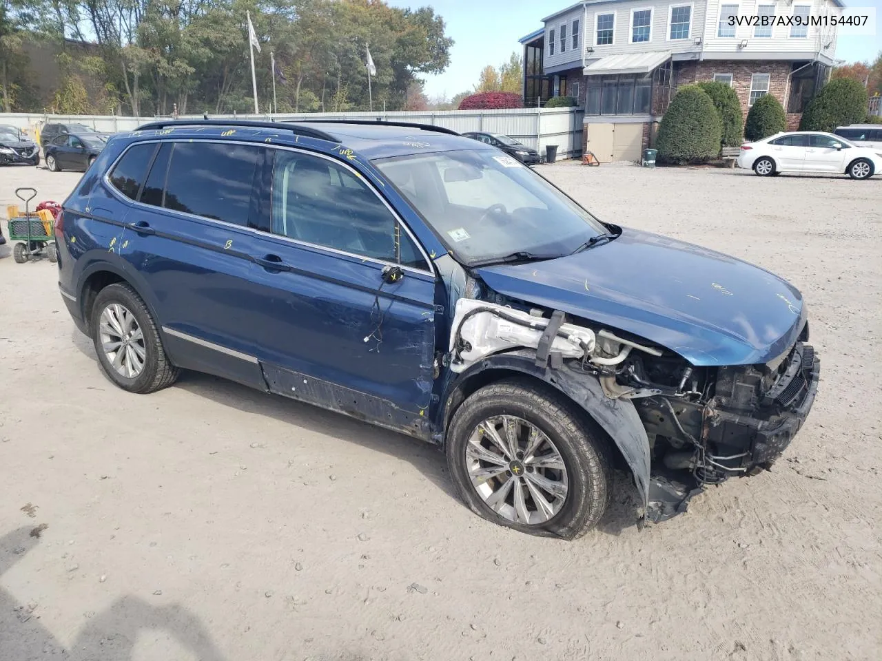 2018 Volkswagen Tiguan Se VIN: 3VV2B7AX9JM154407 Lot: 76584014