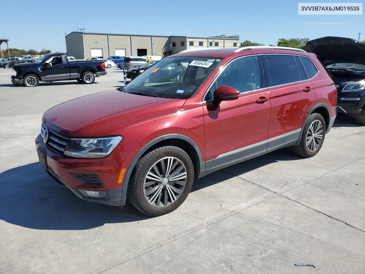 2018 Volkswagen Tiguan Se VIN: 3VV3B7AX6JM019535 Lot: 76586454