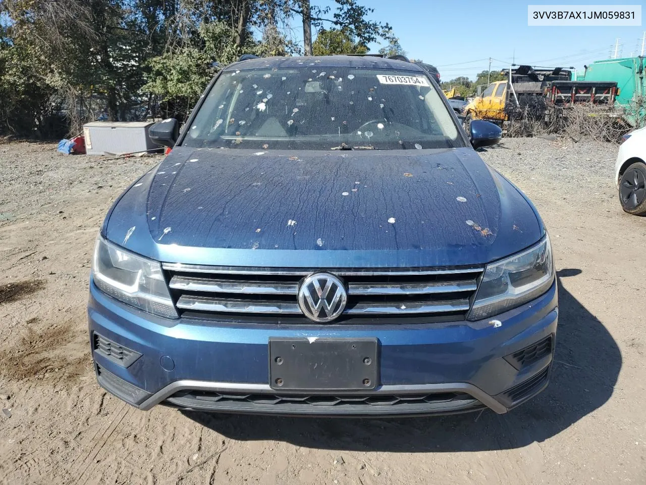 2018 Volkswagen Tiguan Se VIN: 3VV3B7AX1JM059831 Lot: 76703754