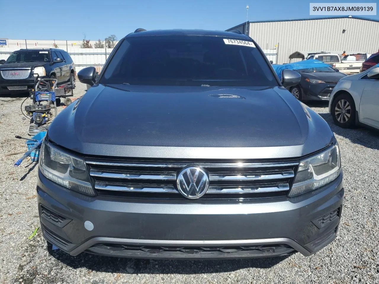 2018 Volkswagen Tiguan S VIN: 3VV1B7AX8JM089139 Lot: 76734564