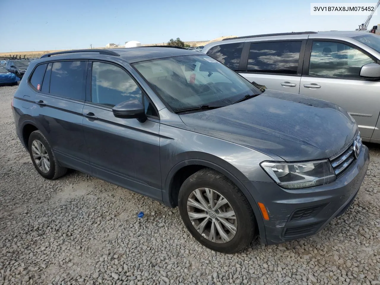 2018 Volkswagen Tiguan S VIN: 3VV1B7AX8JM075452 Lot: 76847894