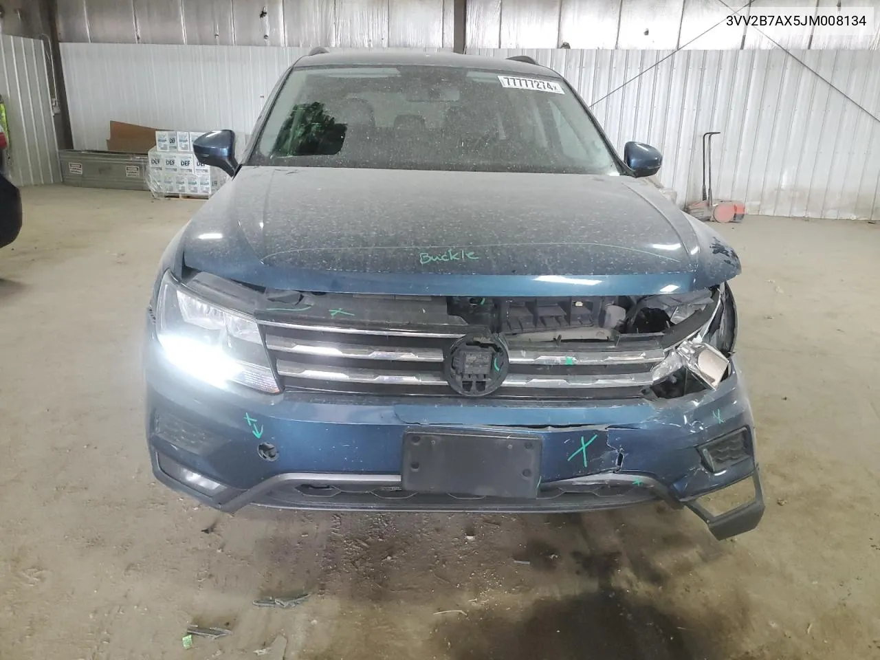 2018 Volkswagen Tiguan Se VIN: 3VV2B7AX5JM008134 Lot: 77777274