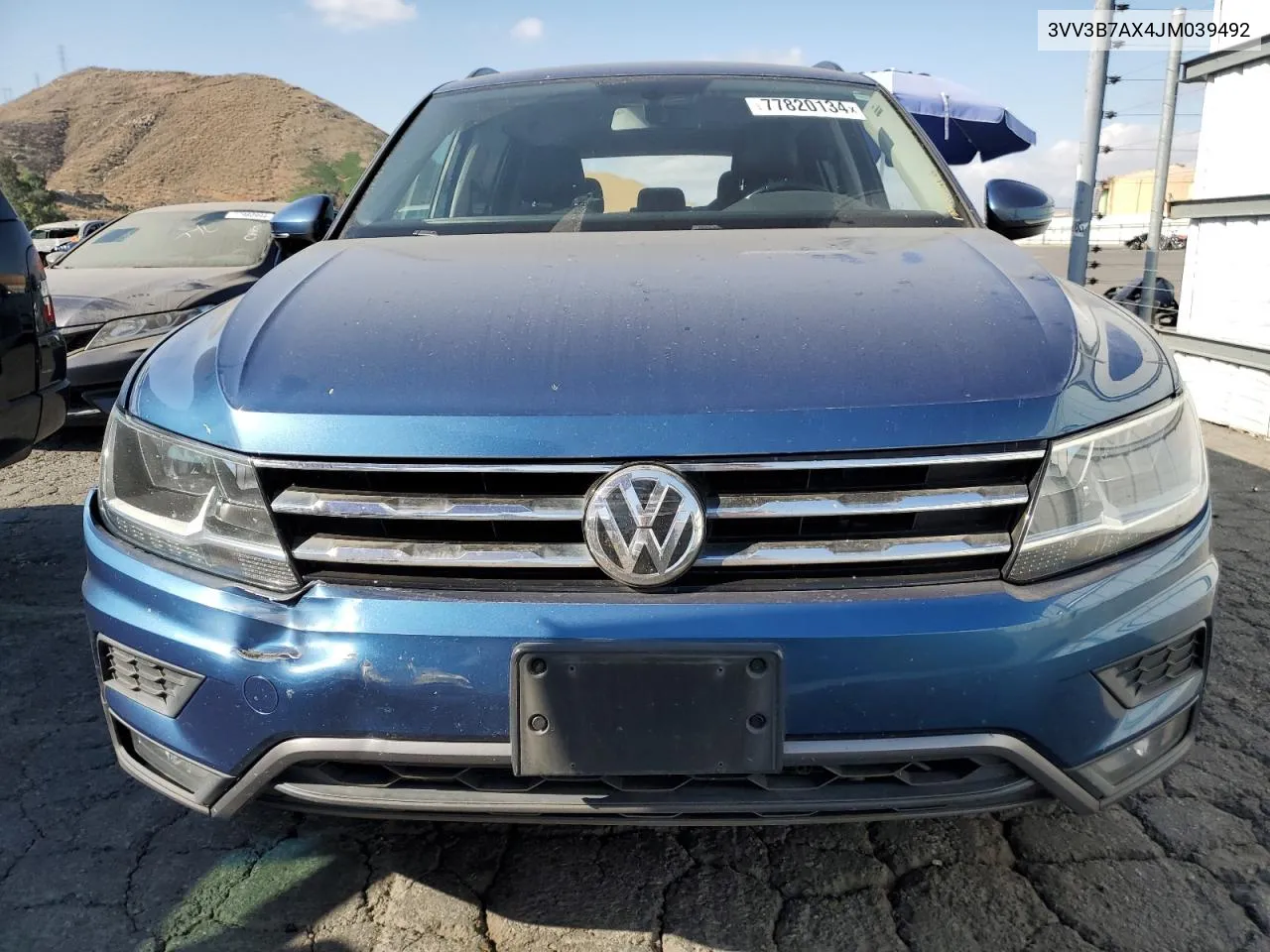 2018 Volkswagen Tiguan Se VIN: 3VV3B7AX4JM039492 Lot: 77820134