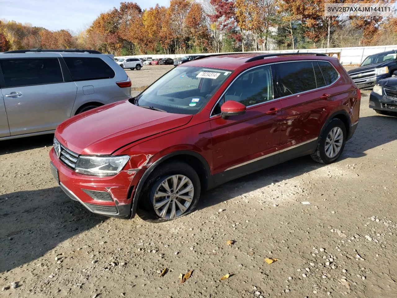 2018 Volkswagen Tiguan Se VIN: 3VV2B7AX4JM144111 Lot: 78234314