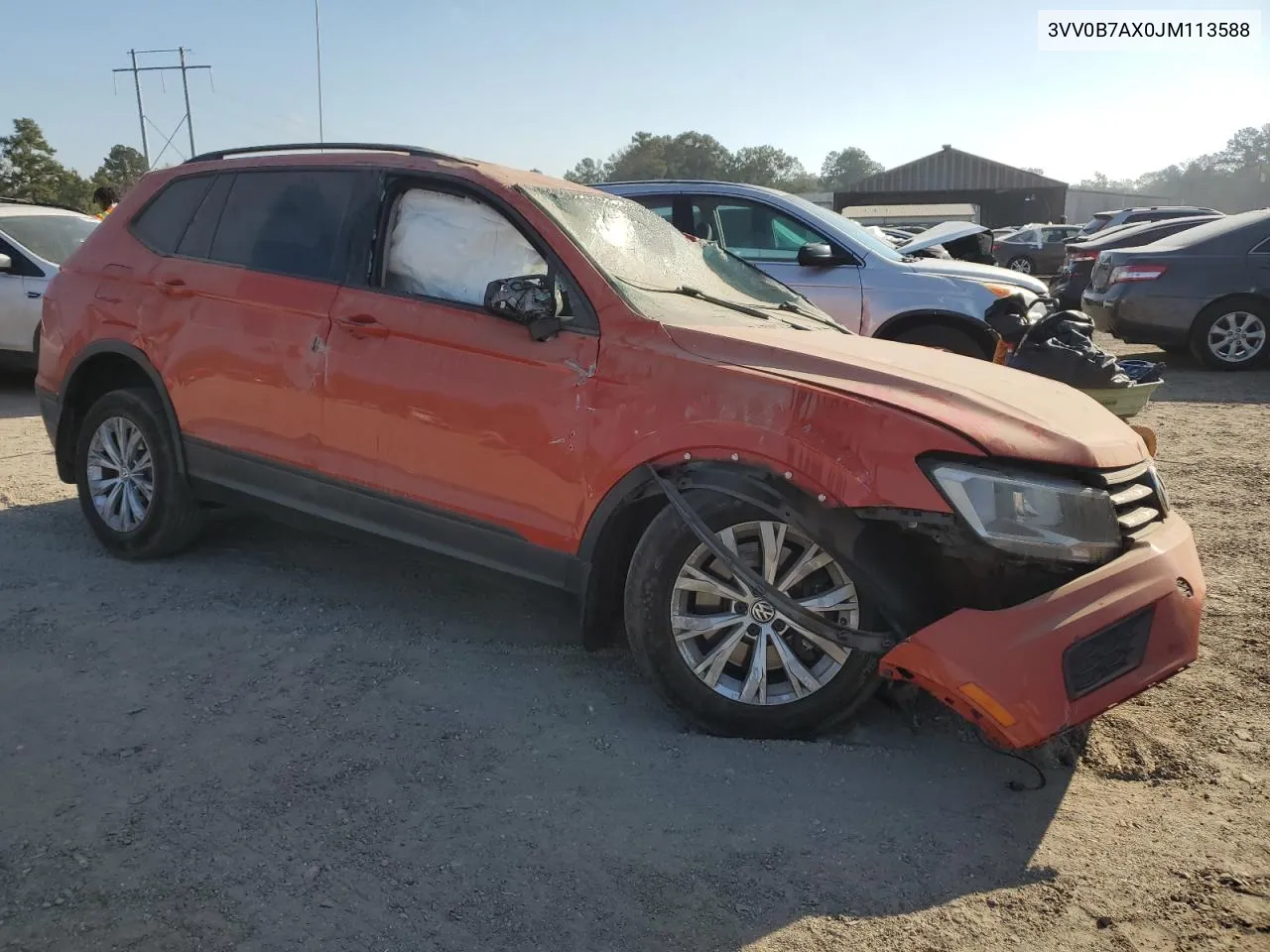 2018 Volkswagen Tiguan S VIN: 3VV0B7AX0JM113588 Lot: 78264234