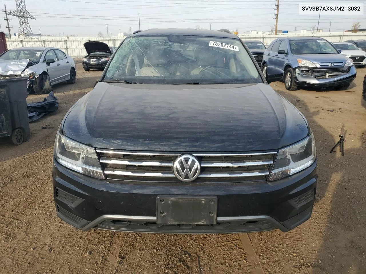 2018 Volkswagen Tiguan Se VIN: 3VV3B7AX8JM213032 Lot: 78302744