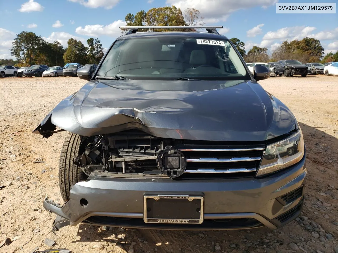 2018 Volkswagen Tiguan Se VIN: 3VV2B7AX1JM129579 Lot: 78377314