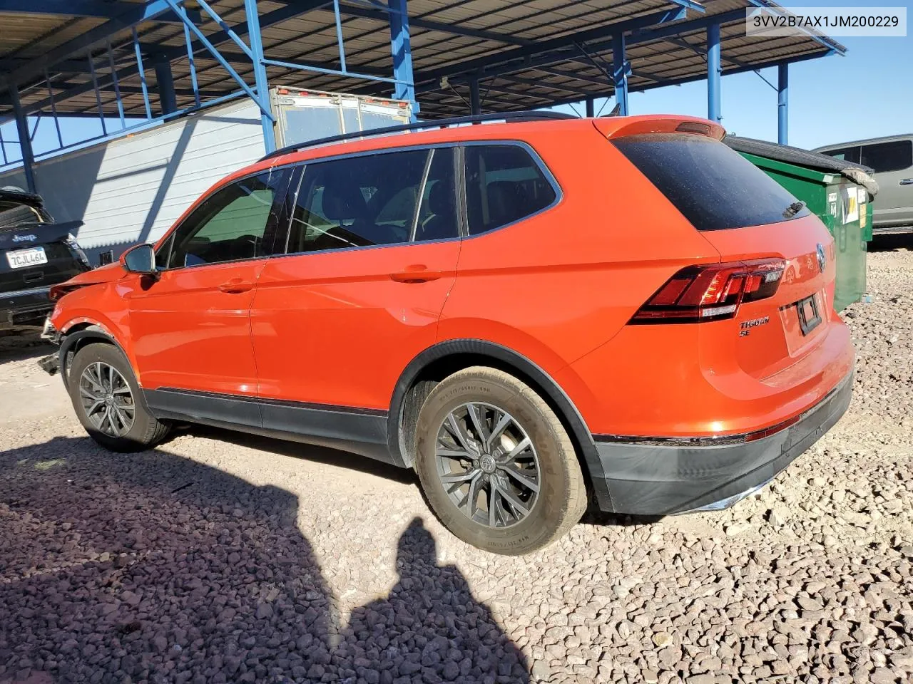 2018 Volkswagen Tiguan Se VIN: 3VV2B7AX1JM200229 Lot: 78819494