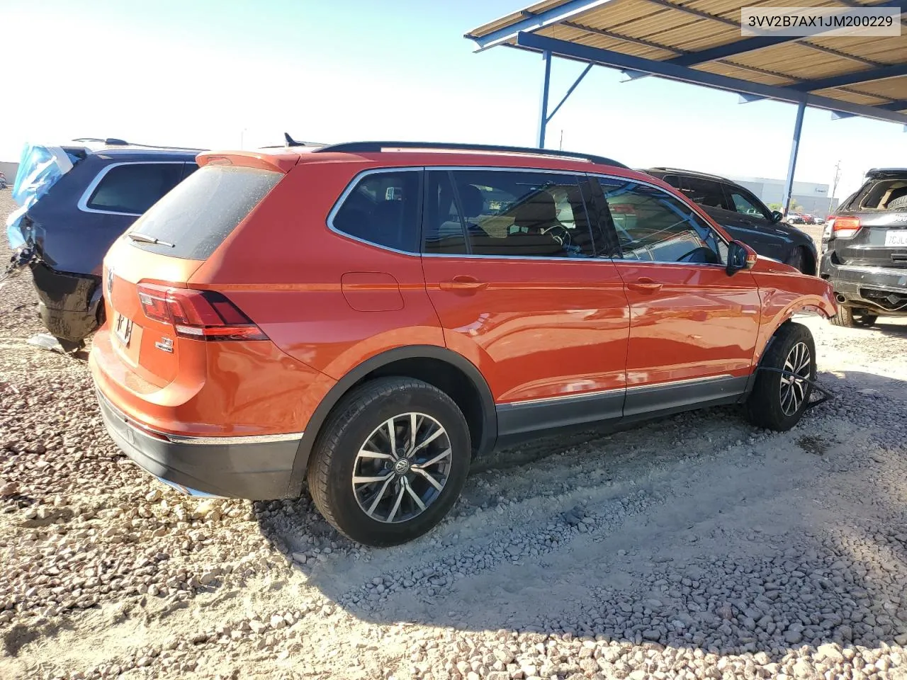 2018 Volkswagen Tiguan Se VIN: 3VV2B7AX1JM200229 Lot: 78819494