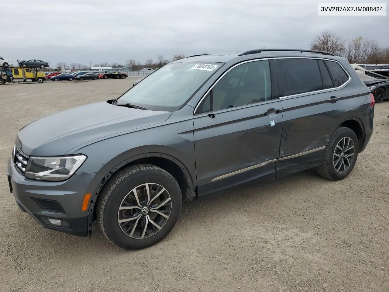 2018 Volkswagen Tiguan Se VIN: 3VV2B7AX7JM088424 Lot: 78848104