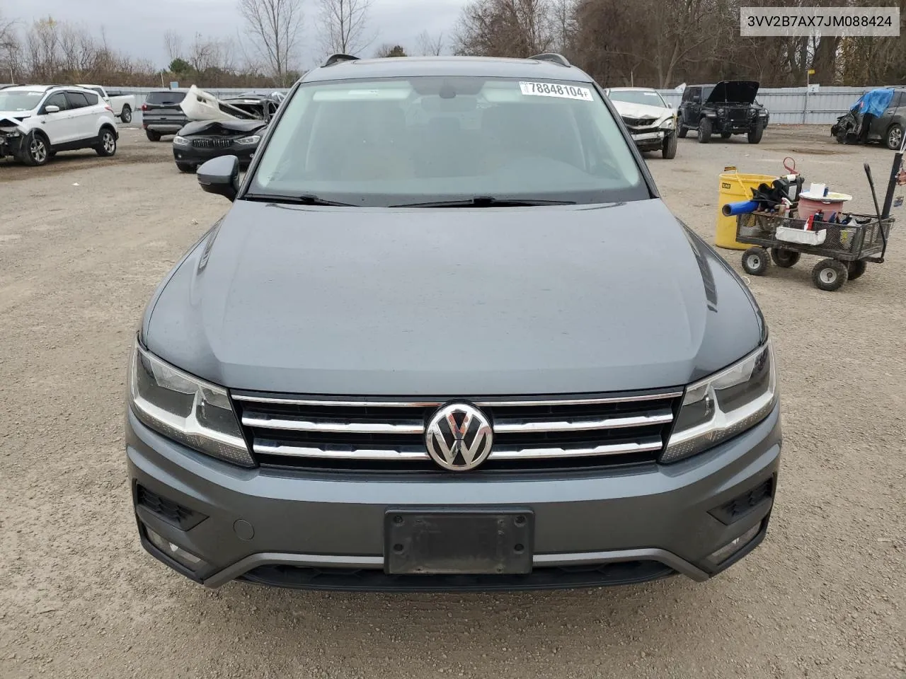 2018 Volkswagen Tiguan Se VIN: 3VV2B7AX7JM088424 Lot: 78848104