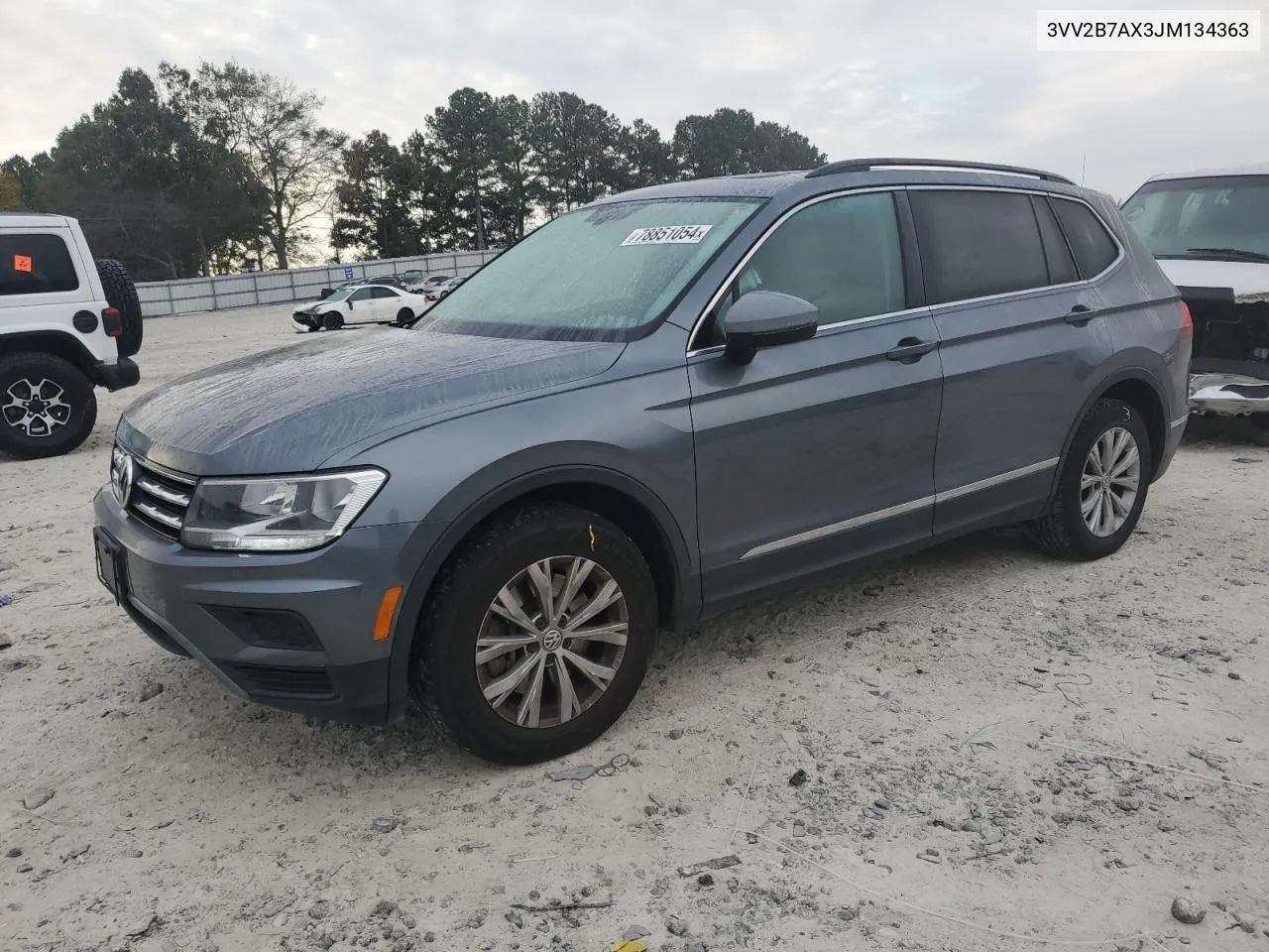 2018 Volkswagen Tiguan Se VIN: 3VV2B7AX3JM134363 Lot: 78851054