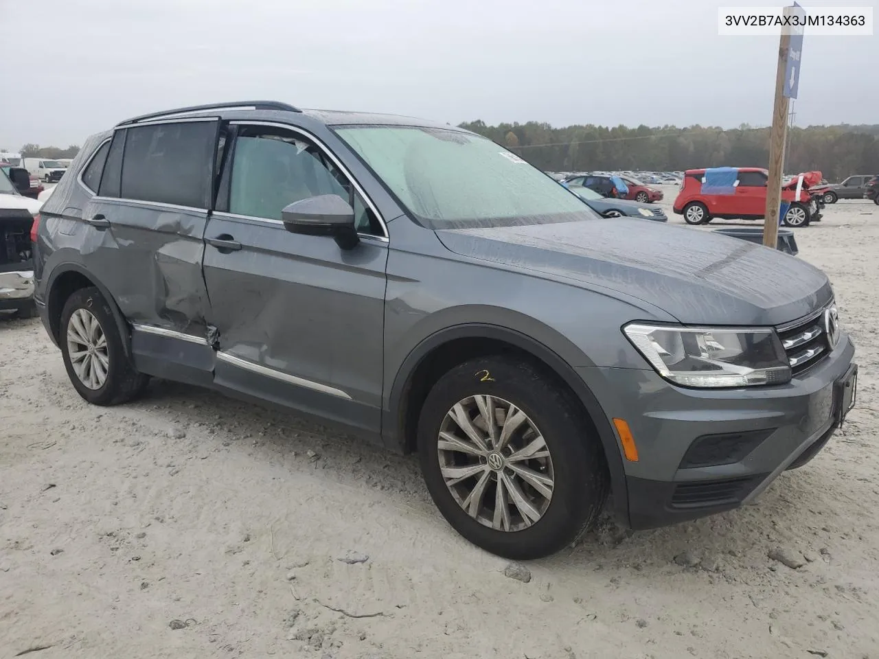 2018 Volkswagen Tiguan Se VIN: 3VV2B7AX3JM134363 Lot: 78851054