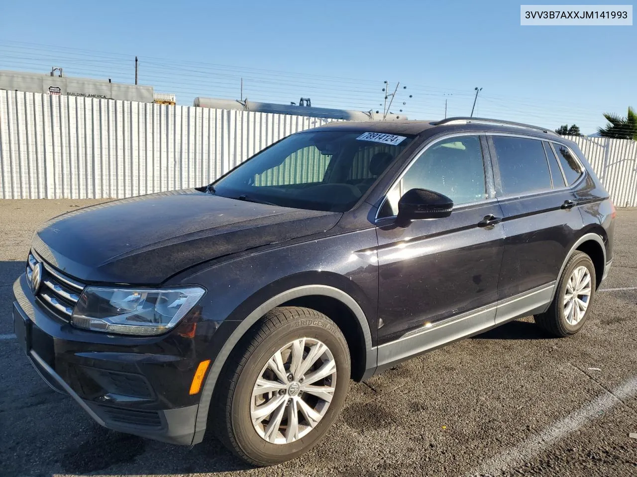 2018 Volkswagen Tiguan Se VIN: 3VV3B7AXXJM141993 Lot: 78914124