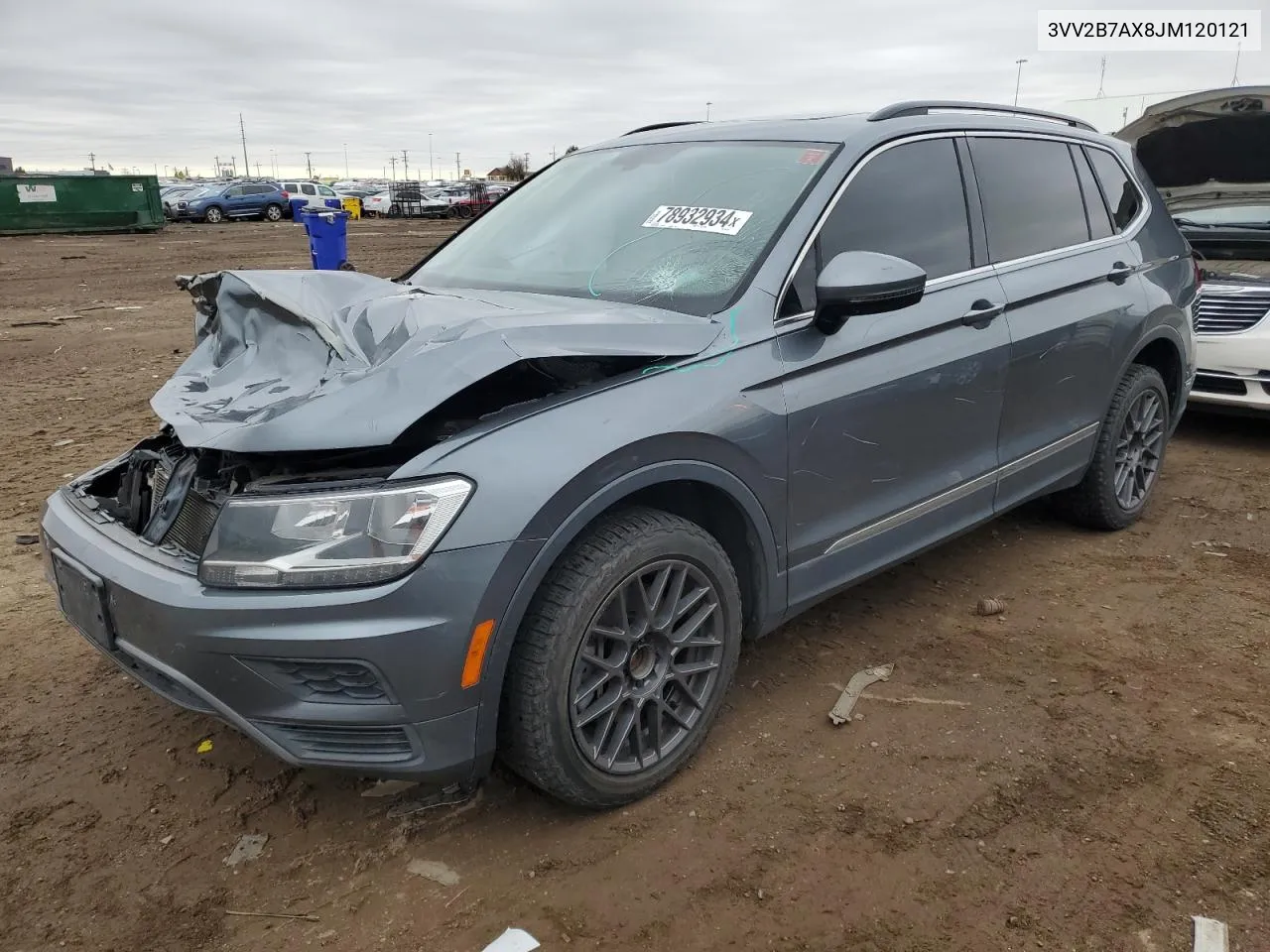 2018 Volkswagen Tiguan Se VIN: 3VV2B7AX8JM120121 Lot: 78932934