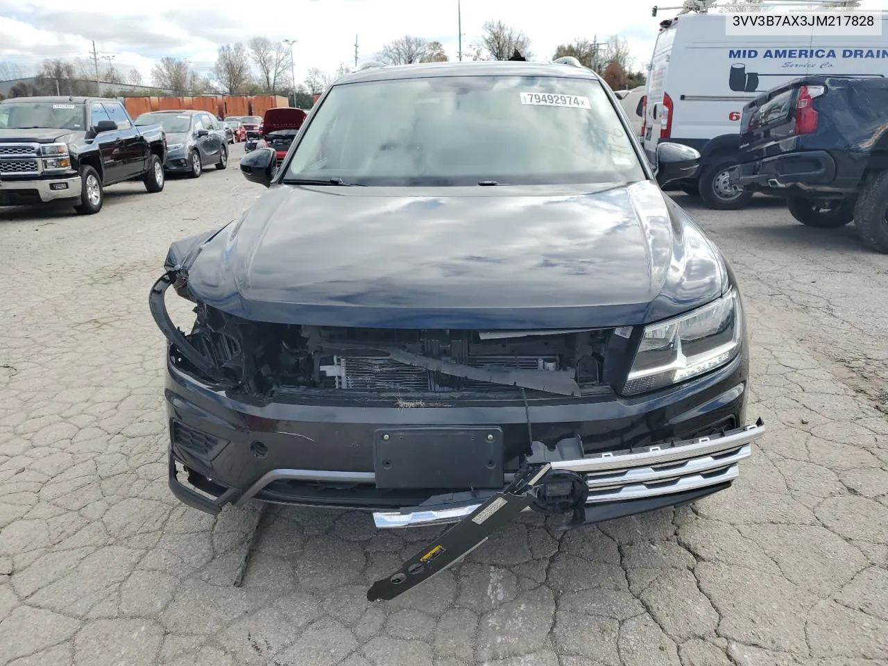 2018 Volkswagen Tiguan Se VIN: 3VV3B7AX3JM217828 Lot: 79492974