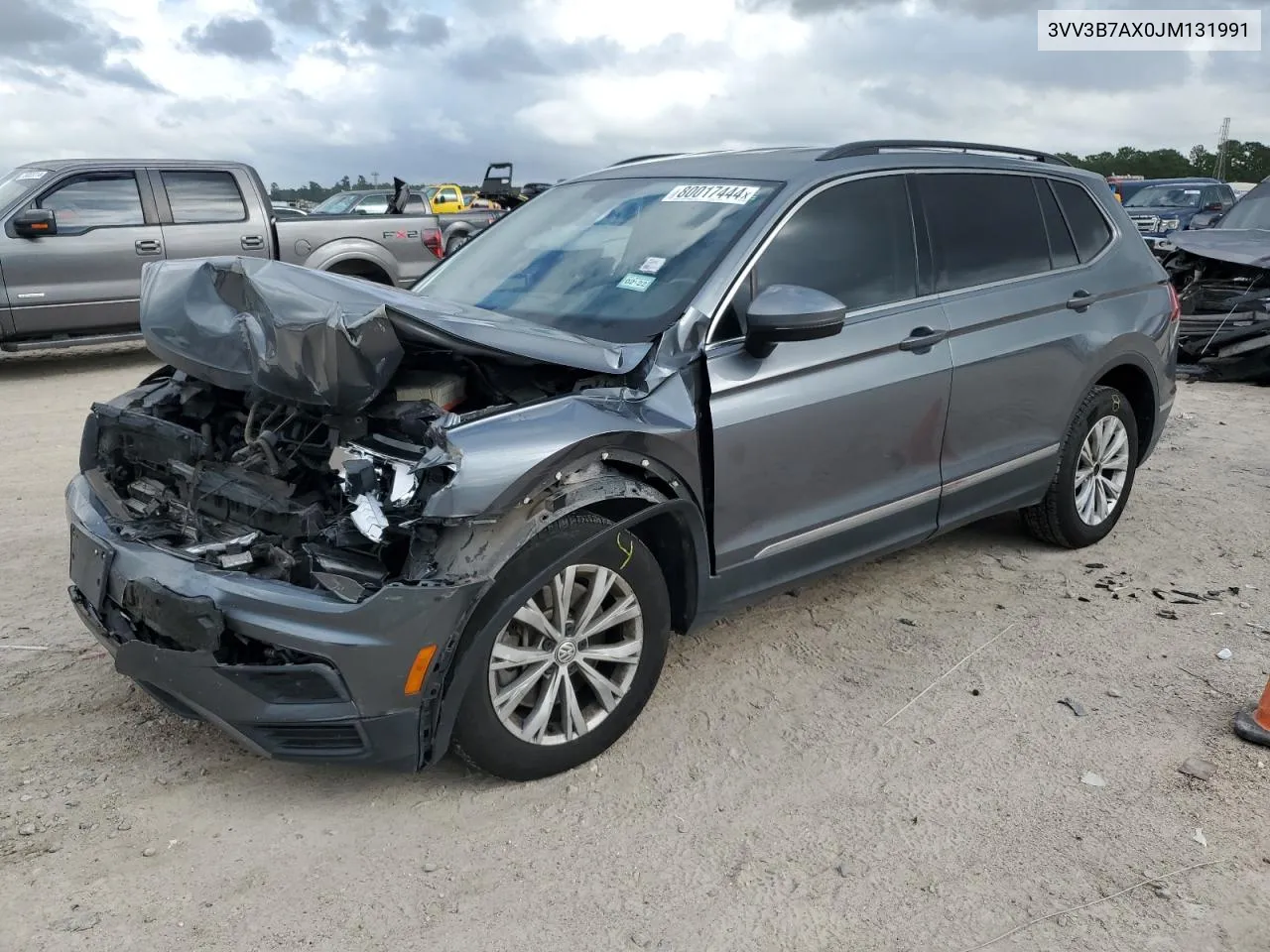 2018 Volkswagen Tiguan Se VIN: 3VV3B7AX0JM131991 Lot: 80017444