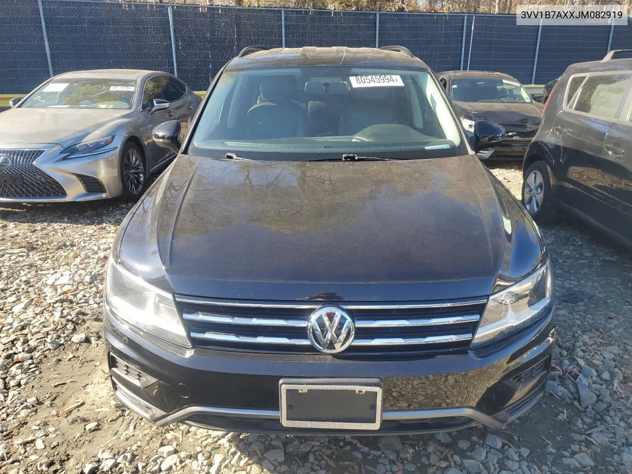 2018 Volkswagen Tiguan S VIN: 3VV1B7AXXJM082919 Lot: 80545994