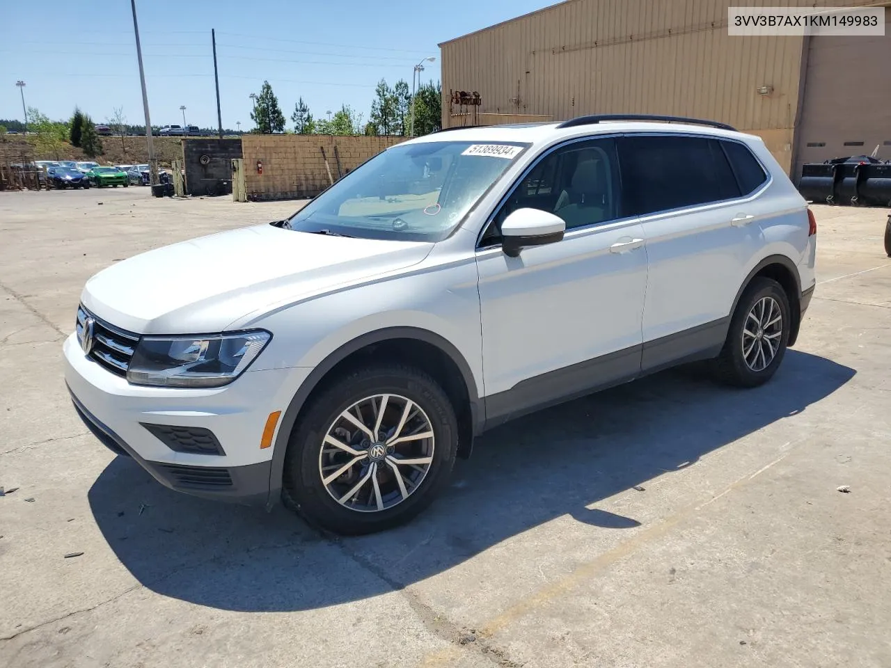 2019 Volkswagen Tiguan Se VIN: 3VV3B7AX1KM149983 Lot: 51389934