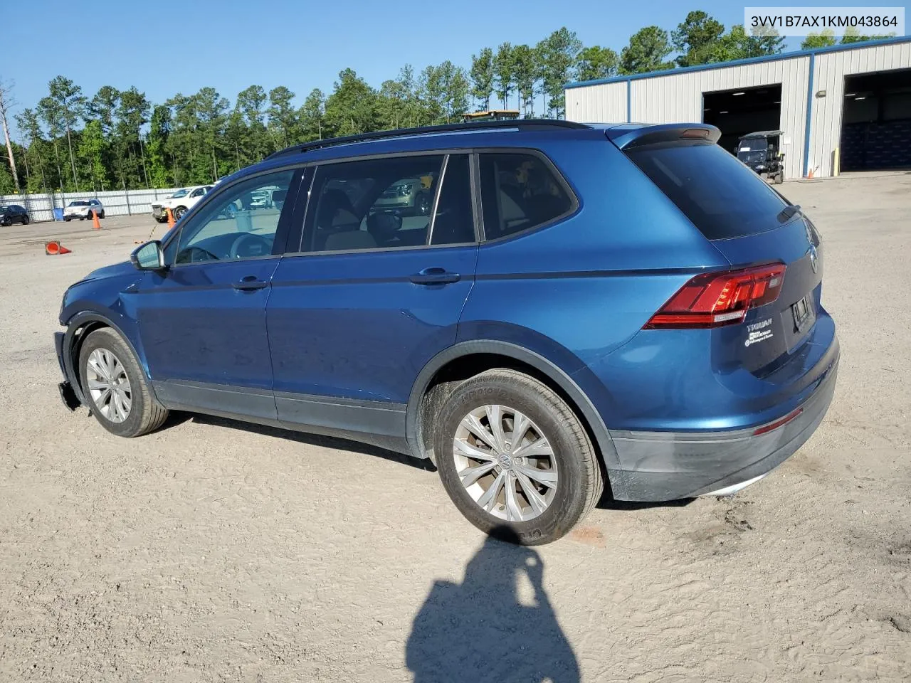 2019 Volkswagen Tiguan S VIN: 3VV1B7AX1KM043864 Lot: 58826844