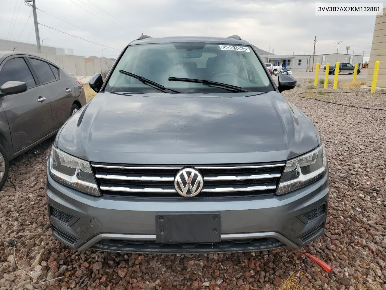 2019 Volkswagen Tiguan Se VIN: 3VV3B7AX7KM132881 Lot: 58951084