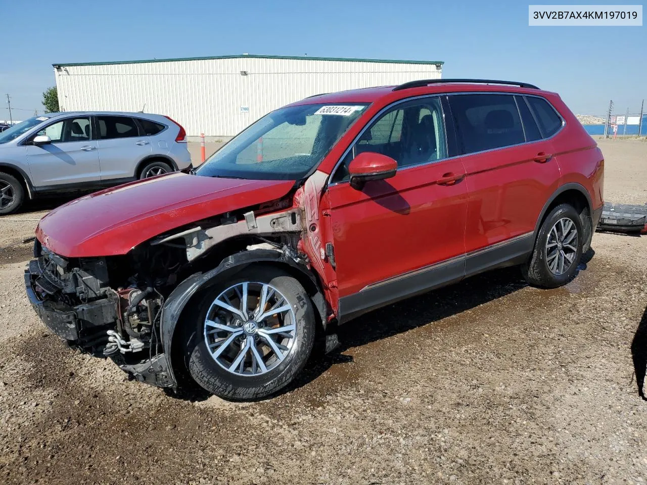 2019 Volkswagen Tiguan Se VIN: 3VV2B7AX4KM197019 Lot: 63031214