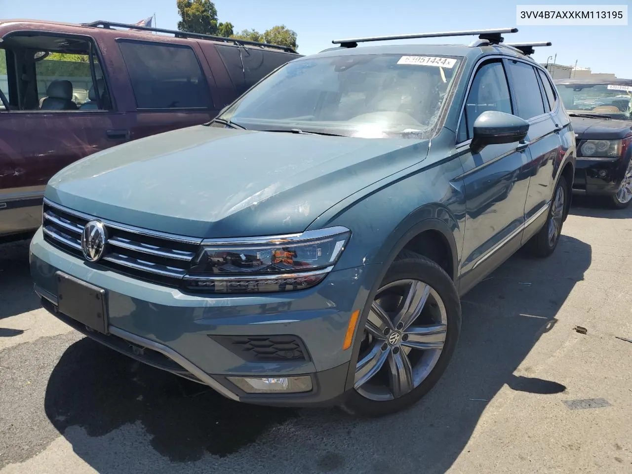 2019 Volkswagen Tiguan Sel Premium VIN: 3VV4B7AXXKM113195 Lot: 63051444