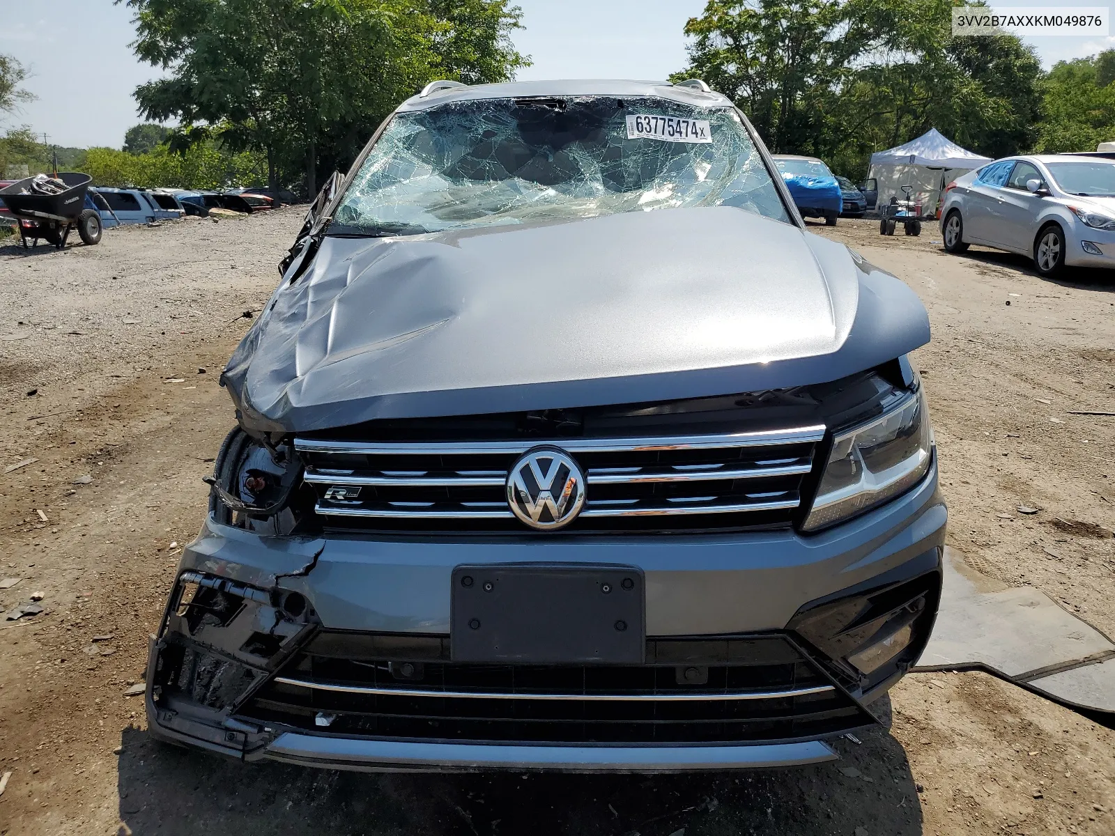 2019 Volkswagen Tiguan Se VIN: 3VV2B7AXXKM049876 Lot: 63775474