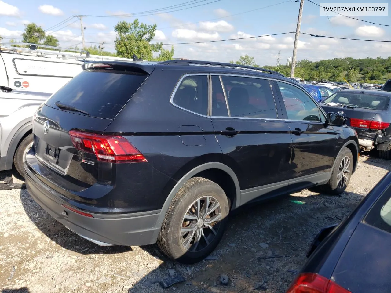 2019 Volkswagen Tiguan Se VIN: 3VV2B7AX8KM153797 Lot: 66397104