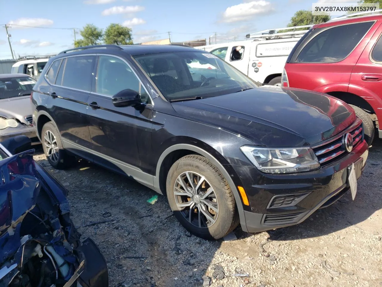 2019 Volkswagen Tiguan Se VIN: 3VV2B7AX8KM153797 Lot: 66397104