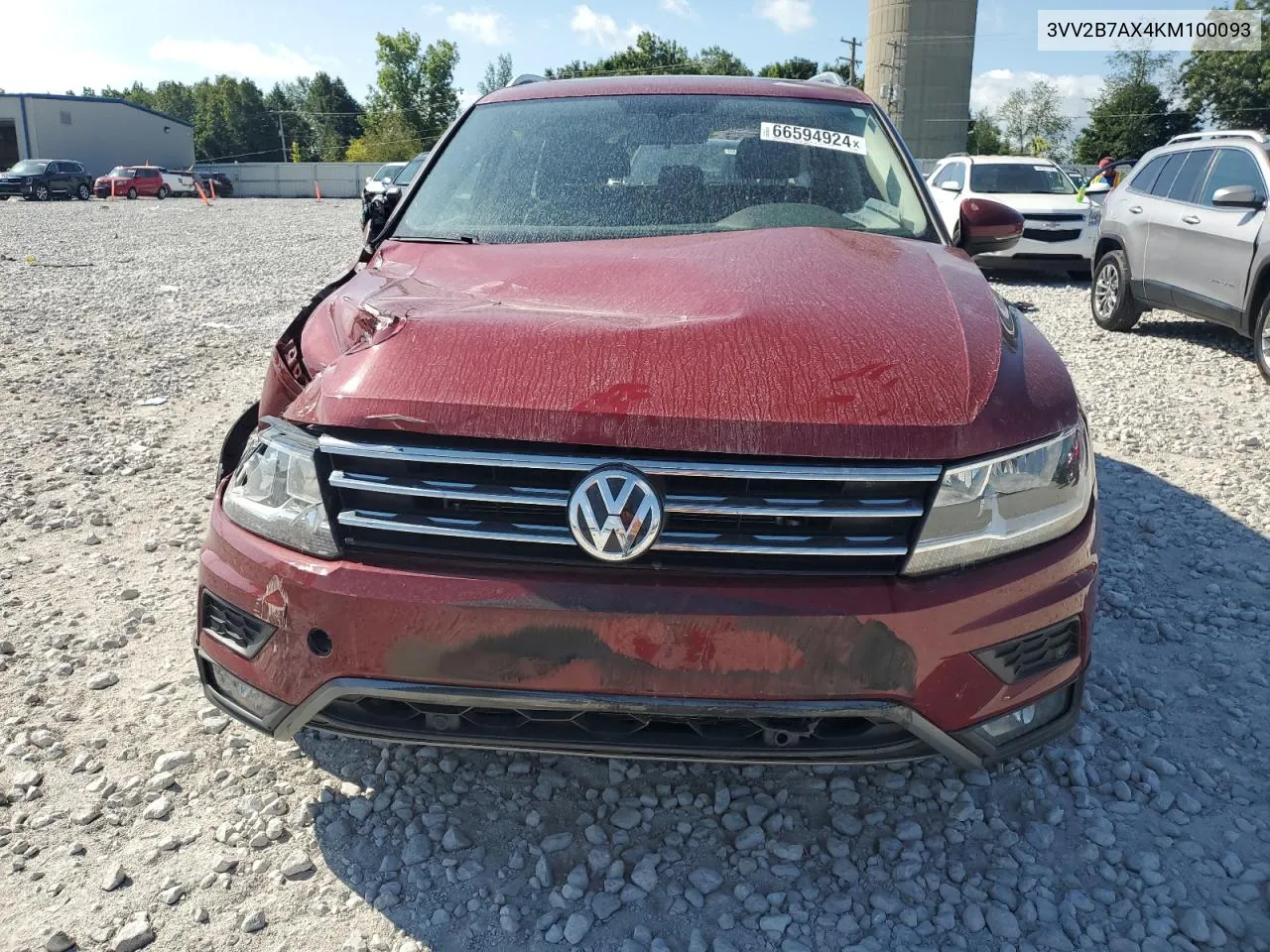 2019 Volkswagen Tiguan Se VIN: 3VV2B7AX4KM100093 Lot: 66594924