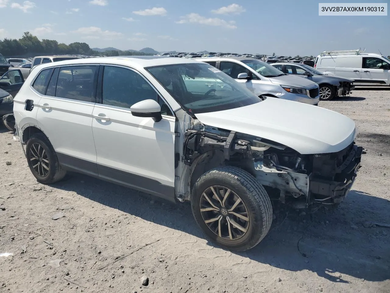 2019 Volkswagen Tiguan Se VIN: 3VV2B7AX0KM190312 Lot: 67728634