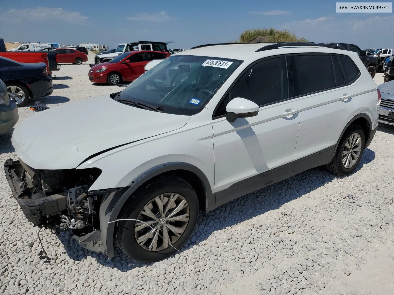 2019 Volkswagen Tiguan S VIN: 3VV1B7AX4KM049741 Lot: 68006634