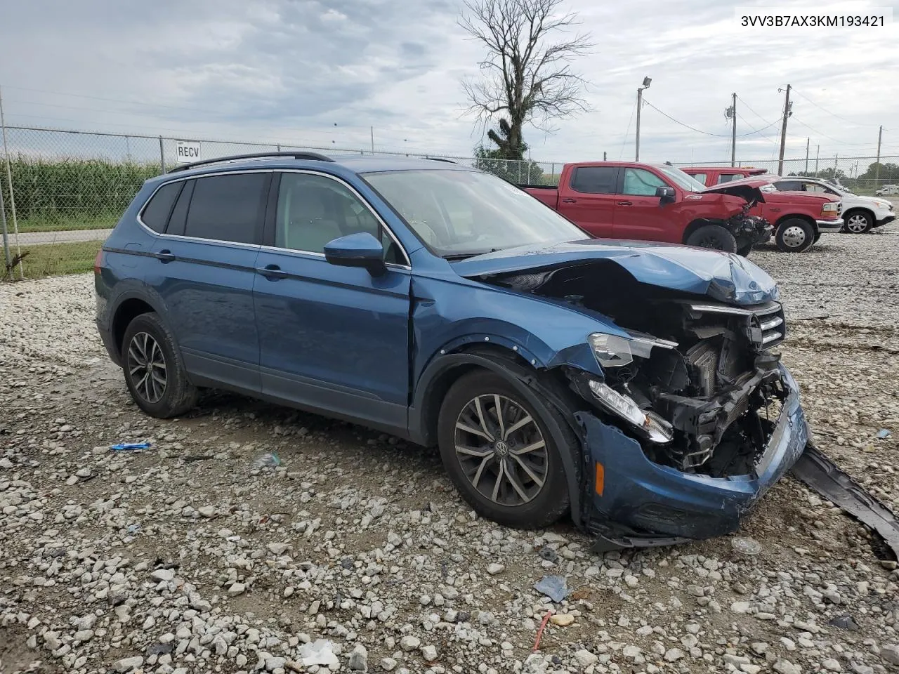 2019 Volkswagen Tiguan Se VIN: 3VV3B7AX3KM193421 Lot: 69057474