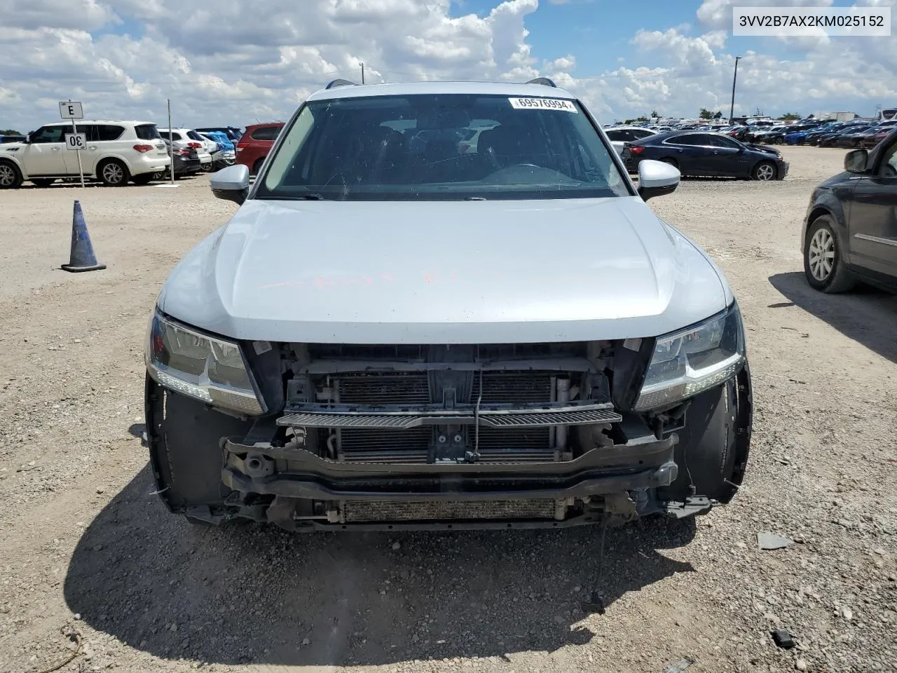 2019 Volkswagen Tiguan Se VIN: 3VV2B7AX2KM025152 Lot: 69576994