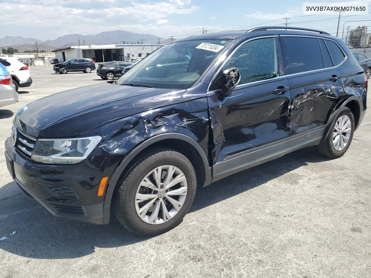 2019 Volkswagen Tiguan Se VIN: 3VV3B7AX0KM071650 Lot: 70721034