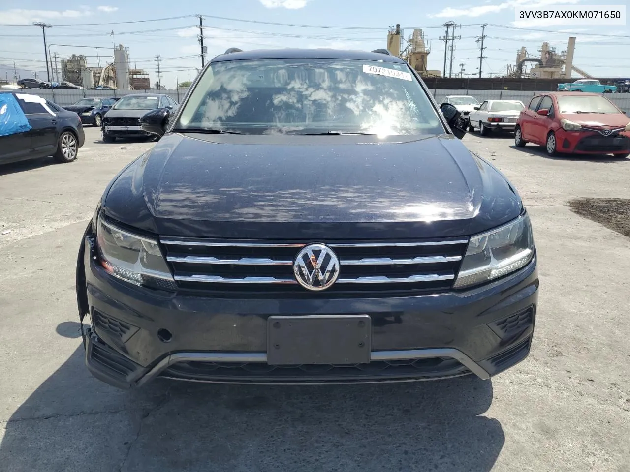 2019 Volkswagen Tiguan Se VIN: 3VV3B7AX0KM071650 Lot: 70721034