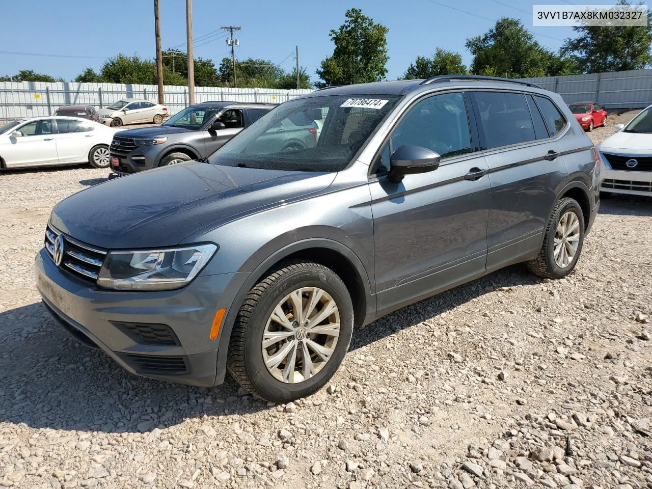 2019 Volkswagen Tiguan S VIN: 3VV1B7AX8KM032327 Lot: 70786474