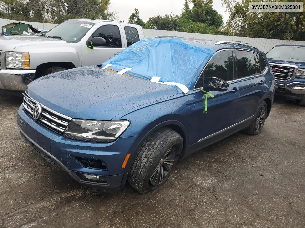 2019 Volkswagen Tiguan Se VIN: 3VV3B7AX0KM025381 Lot: 71112844