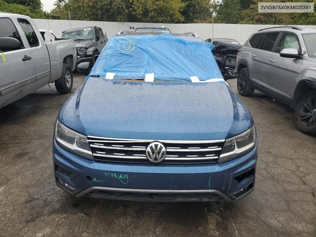 2019 Volkswagen Tiguan Se VIN: 3VV3B7AX0KM025381 Lot: 71112844