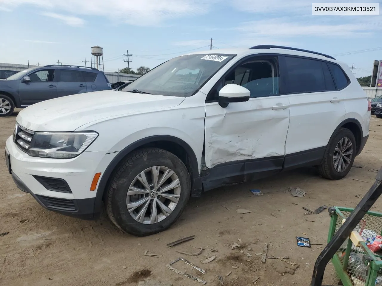 2019 Volkswagen Tiguan S VIN: 3VV0B7AX3KM013521 Lot: 72164094