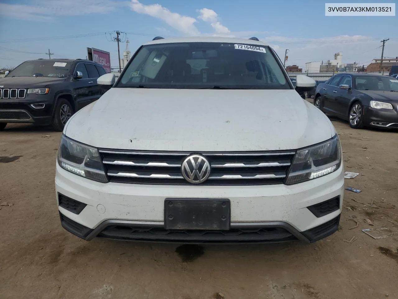 2019 Volkswagen Tiguan S VIN: 3VV0B7AX3KM013521 Lot: 72164094