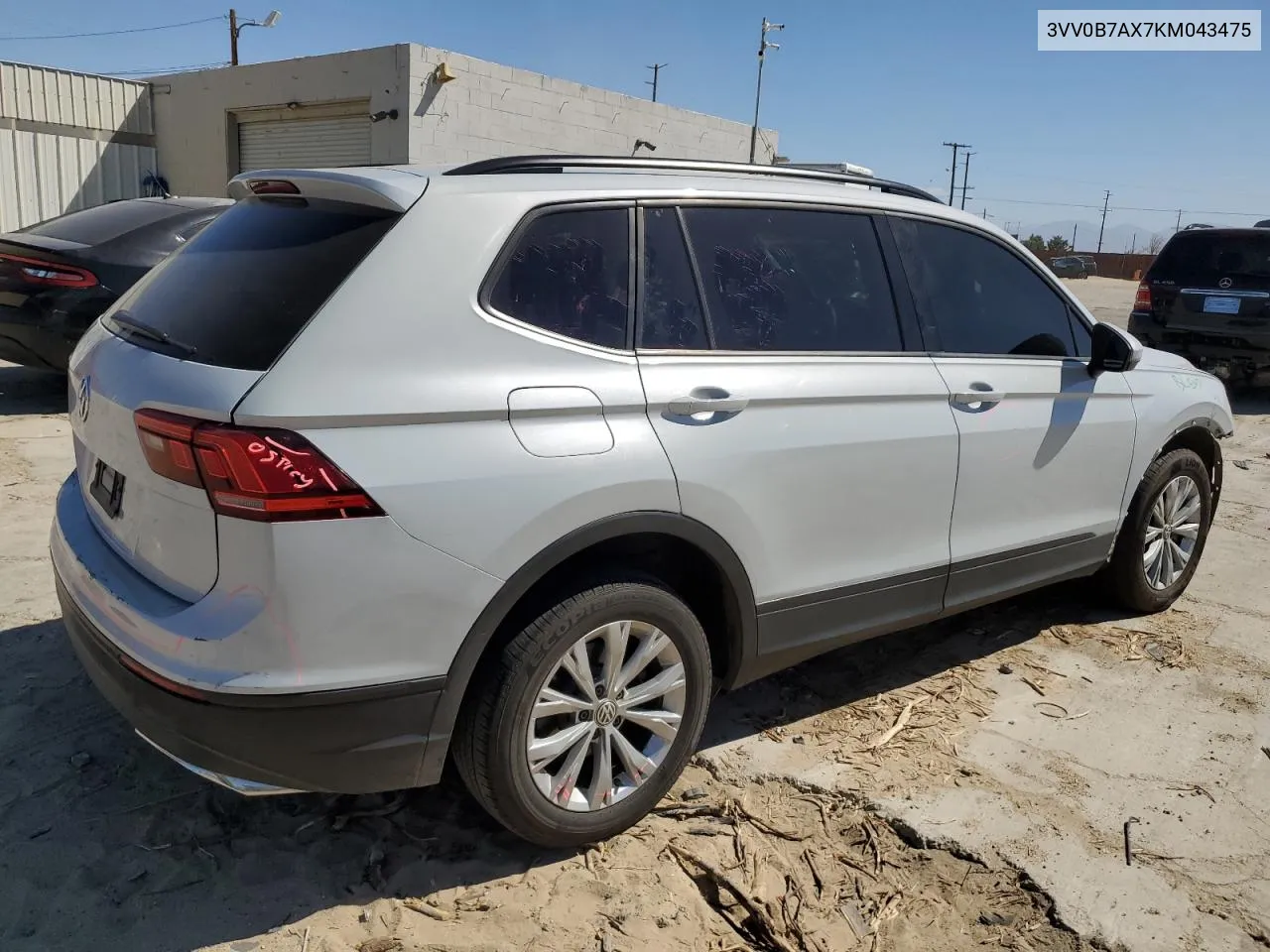 2019 Volkswagen Tiguan S VIN: 3VV0B7AX7KM043475 Lot: 72279584