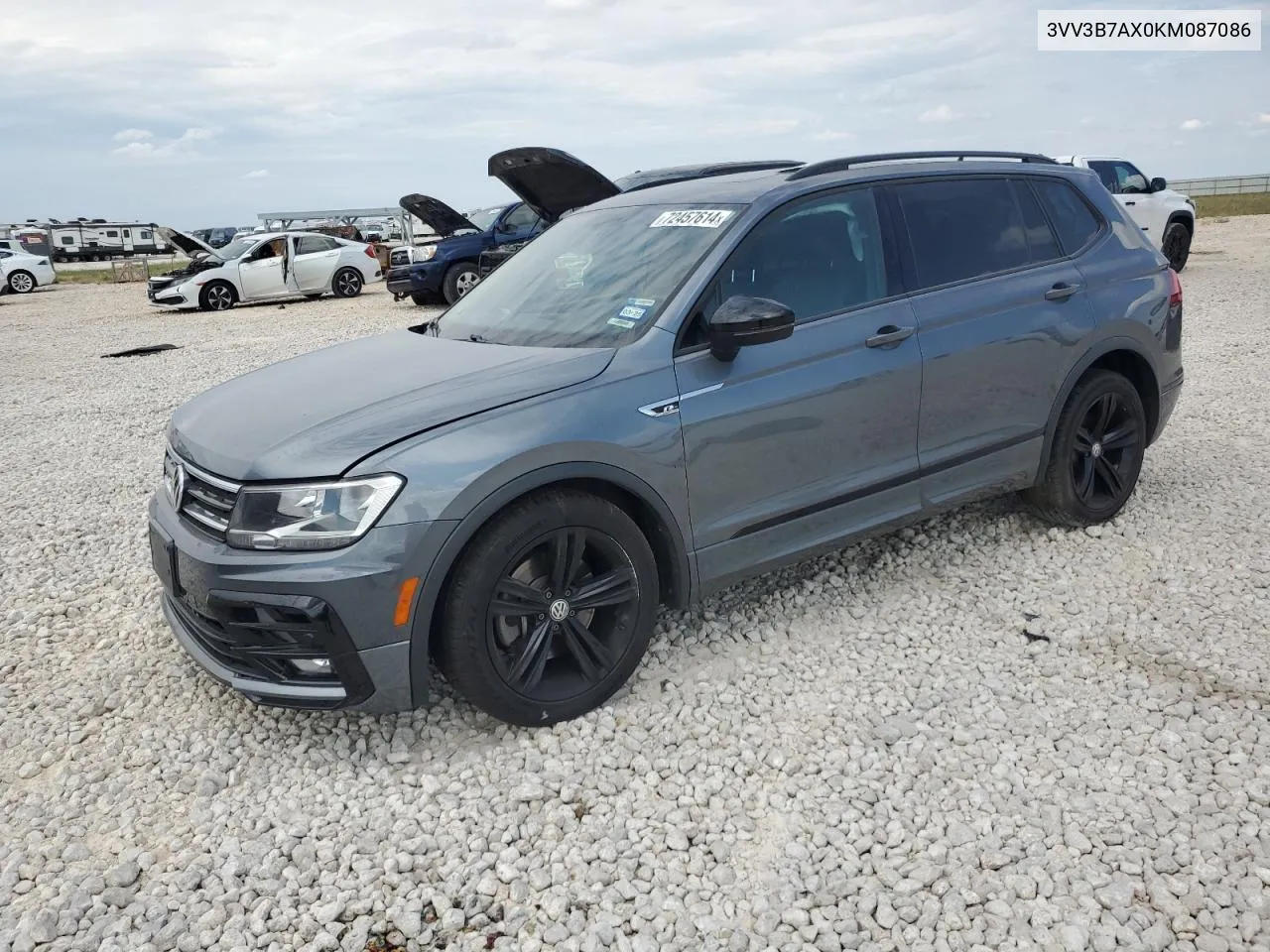 2019 Volkswagen Tiguan Se VIN: 3VV3B7AX0KM087086 Lot: 72457614